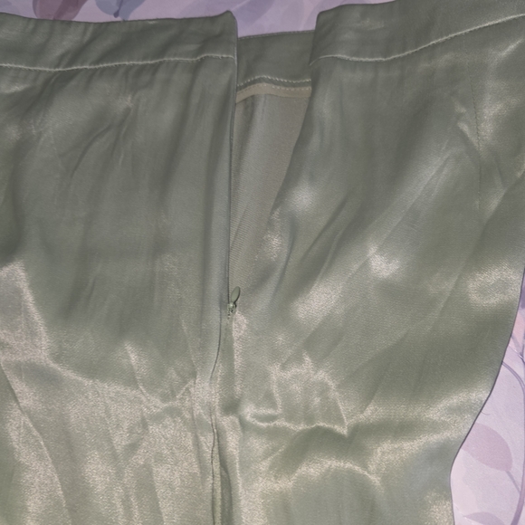 Zara Sage Green Wide Leg Dress Pants - Picture 3 of 7